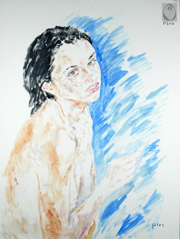 oil on paper - olio su carta di Piro